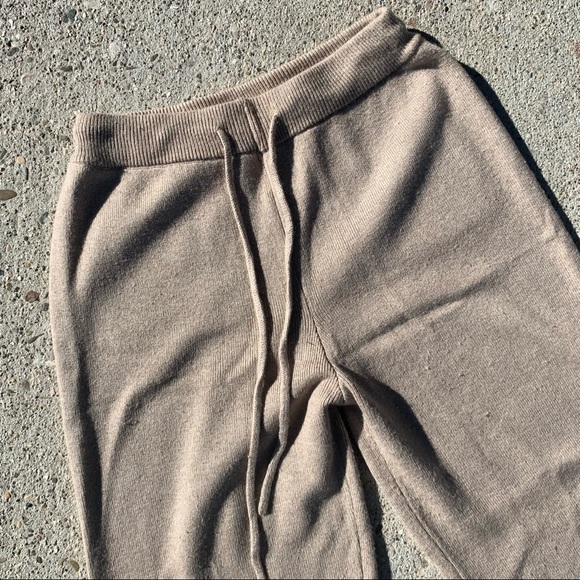 Genuine People Khaki Cashmere Drawstring Pants - Picture 3 of 16